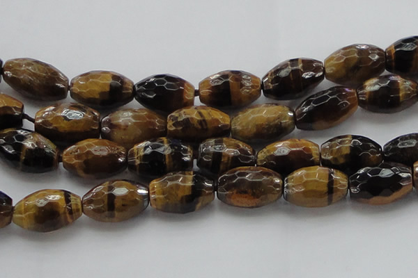 CTE1585 15.5 inches 18*25mm faceted rice yellow tiger eye beads