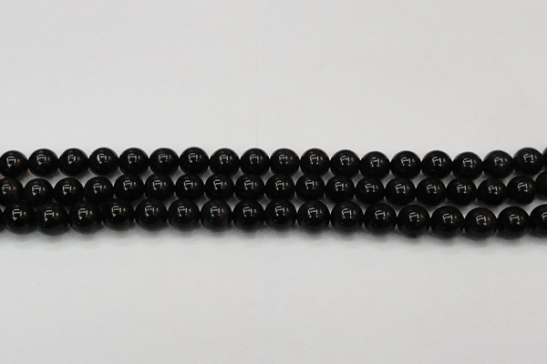 CTE1602 15.5 inches 8mm round AB grade black tiger eye beads