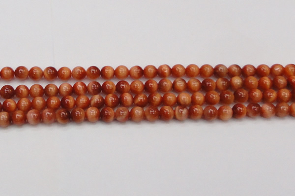 CTE1661 15.5 inches 6mm round sun orange tiger eye beads