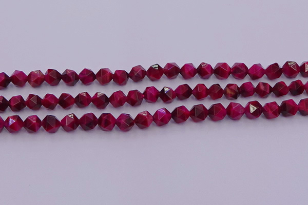 CTE1941 15.5 inches 6mm faceted nuggets red tiger eye beads