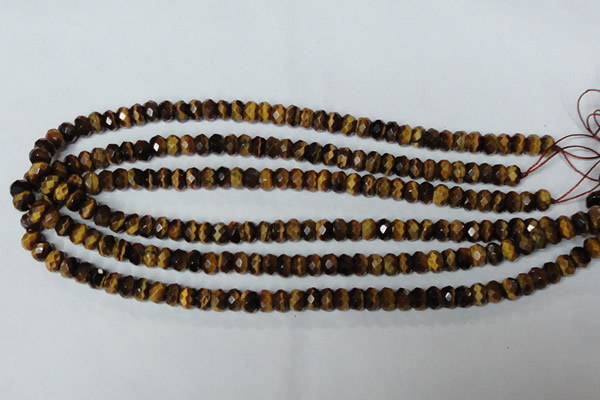 CTE198 15.5 inches 5*8mm faceted rondelle yellow tiger eye gemstone beads