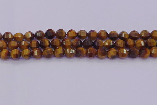 CTE1992 15.5 inches 8mm faceted round yellow tiger eye beads