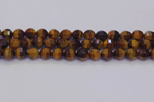 CTE1993 15.5 inches 10mm faceted round yellow tiger eye beads