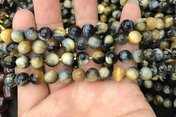 CTE2017 15.5 inches 10mm round golden & blue tiger eye beads wholesale