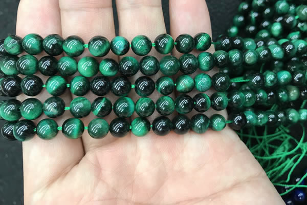 CTE2051 15.5 inches 6mm round green tiger eye beads wholesale