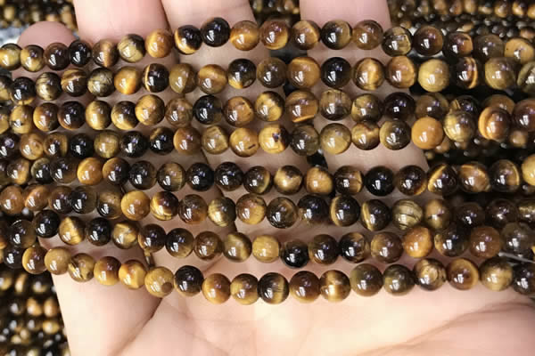 CTE2146 15.5 inches 5mm round yellow tiger eye beads wholesale