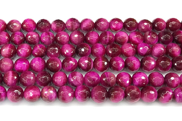 CTE2341 15 inches 8mm faceted round red tiger eye beads