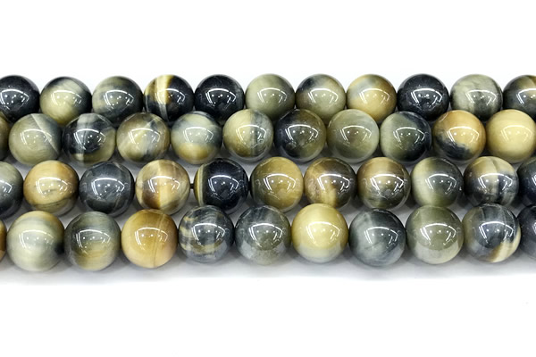 CTE2374 15 inches 10mm round AB-color golden & blue tiger eye beads