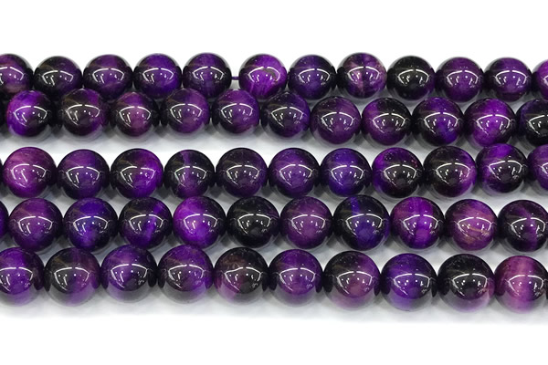 CTE2415 15 inches 10mm round purple tiger eye beads