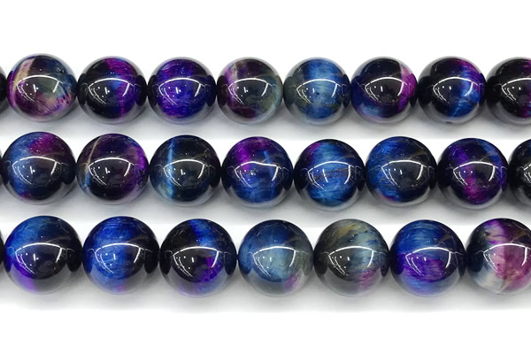 CTE2445 15 inches 14mm round mixed tiger eye beads