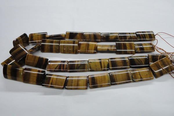 CTE312 15.5 inches 18*25mm flat tube yellow tiger eye gemstone beads