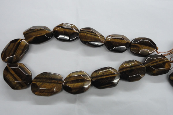 CTE324 15.5 inches 25*35mm freeform yellow tiger eye gemstone beads