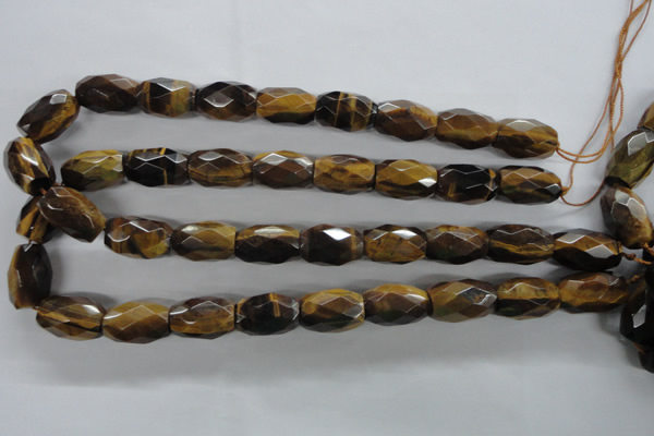 CTE334 15.5 inches 13*20mm faceted drum yellow tiger eye gemstone beads