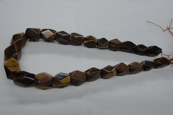 CTE335 10*18mm – 18*22mm faceted nuggets yellow tiger eye gemstone beads