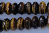 CTE404 15.5 inches 8*16mm faceted rondelle yellow tiger eye beads
