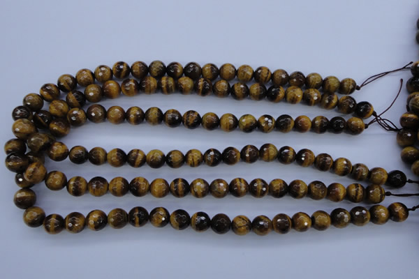 CTE423 15.5 inches 10mm faceted round yellow tiger eye beads