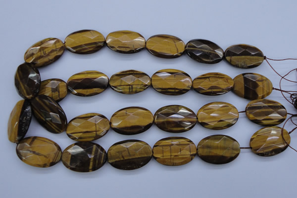 CTE432 15.5 inches 20*30mm faceted oval yellow tiger eye beads