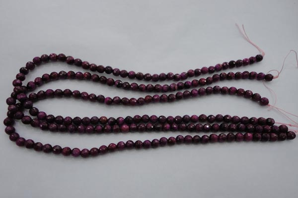 CTE471 15.5 inches 6mm faceted round red tiger eye beads wholesale