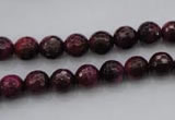 CTE472 15.5 inches 8mm faceted round red tiger eye beads wholesale
