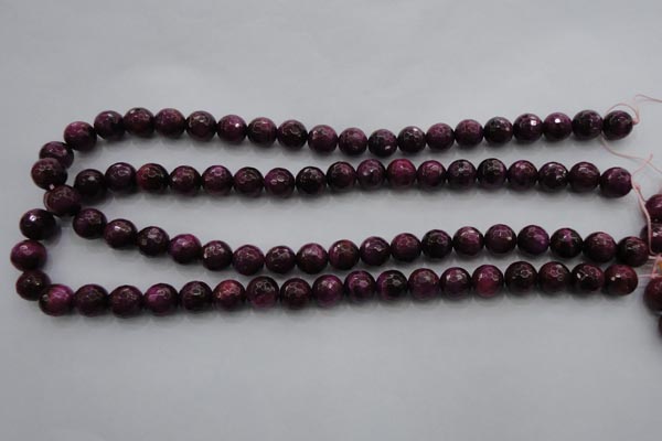 CTE473 15.5 inches 10mm faceted round red tiger eye beads wholesale