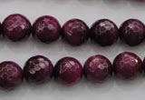 CTE474 15.5 inches 12mm faceted round red tiger eye beads wholesale