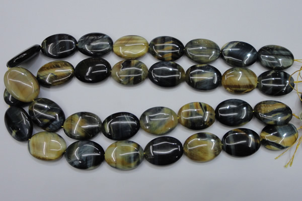 CTE572 15.5 inches 18*25mm oval golden & blue tiger eye beads