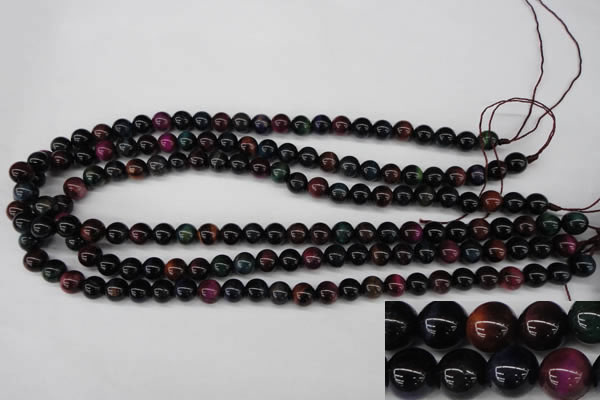CTE592 15.5 inches 8mm round colorful tiger eye beads wholesale