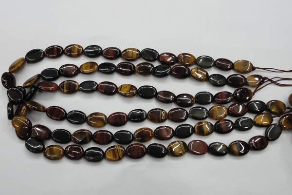 CTE60 15.5 inches 10*14mm oval mixed tiger eye gemstone beads