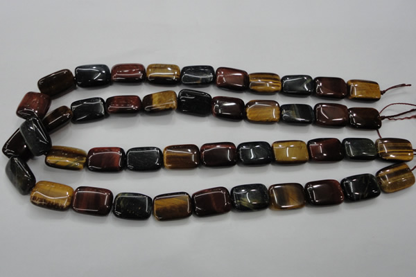CTE64 15.5 inches 13*18mm rectangle mixed tiger eye gemstone beads