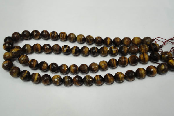CTE754 15.5 inches 12mm faceted round yellow tiger eye beads wholesale