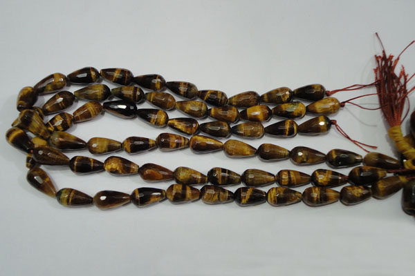 CTE761 15.5 inches 10*20mm faceted teardrop yellow tiger eye beads