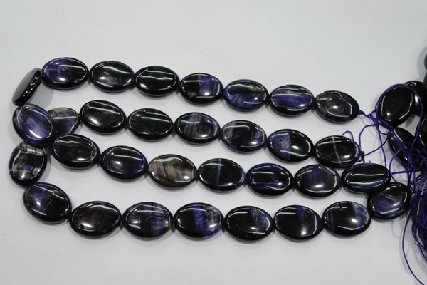CTE953 15.5 inches 13*18mm oval dyed blue tiger eye beads wholesale