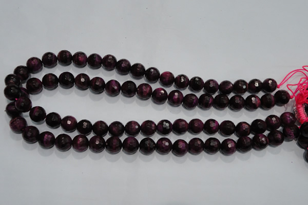 CTE972 15.5 inches 8mm faceted round dyed red tiger eye beads