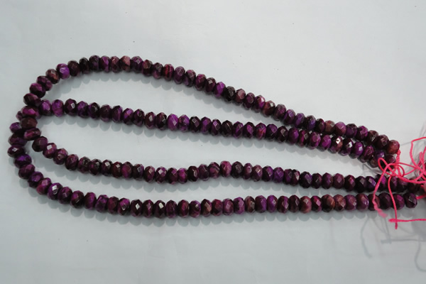 CTE980 15.5 inches 5*8mm faceted rondelle dyed red tiger eye beads