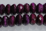 CTE982 15.5 inches 8*12mm faceted rondelle dyed red tiger eye beads