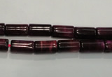 CTE987 15.5 inches 6*10mm tube dyed red tiger eye beads wholesale