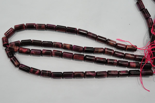 CTE989 15.5 inches 8*14mm tube dyed red tiger eye beads wholesale