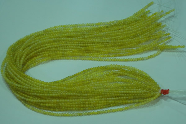 CTG06 15.5 inches 3mm round tiny yellow agate beads wholesale