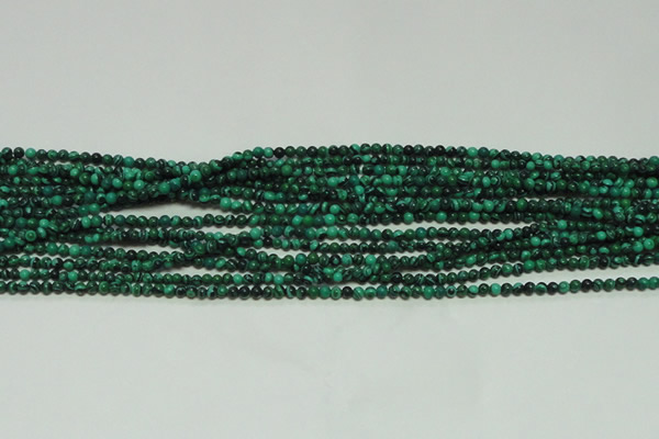 CTG102 15.5 inches 2mm round tiny synthetic malachite beads wholesale