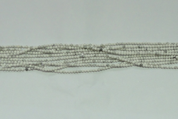 CTG105 15.5 inches 2mm round tiny white turquoise beads wholesale