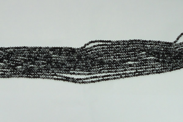 CTG106 15.5 inches 2mm round tiny snowflake obsidian beads wholesale