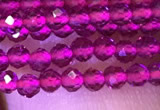 CTG1095 15.5 inches 2mm faceted round tiny quartz glass beads