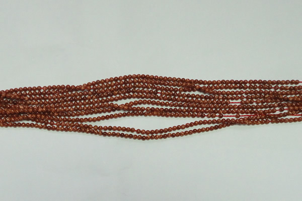 CTG112 15.5 inches 2mm round tiny goldstone beads wholesale