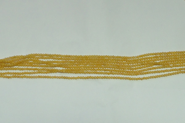 CTG118 15.5 inches 2mm round tiny yellow jade beads wholesale