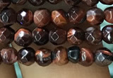 CTG1186 15.5 inches 3mm faceted round tiny red tiger eye beads