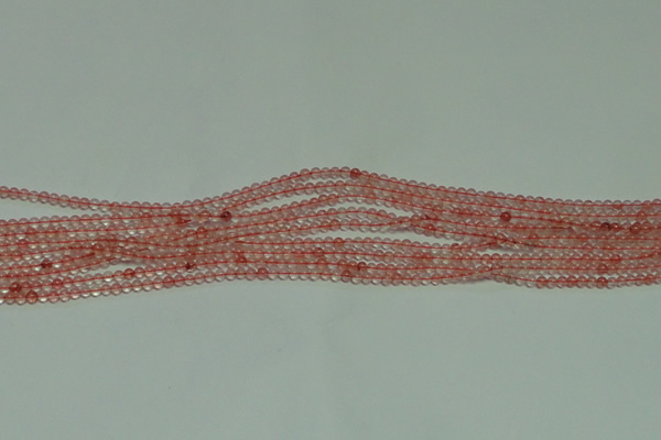CTG124 15.5 inches 2mm round tiny cherry quartz beads wholesale