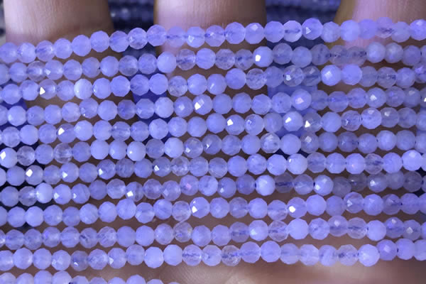 CTG1304 15.5 inches 3mm faceted round blue lace agate beads wholesale