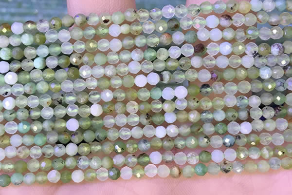 CTG1312 15.5 inches 3mm faceted round Australia chrysoprase beads