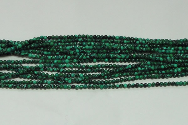 CTG132 15.5 inches 3mm round tiny synthetic malachite beads wholesale
