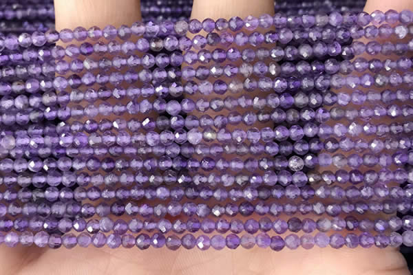 CTG1341 15.5 inches 2mm faceted round amethyst gemstone beads